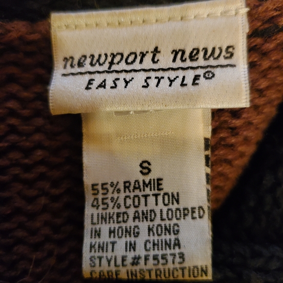 Animal Print Cardigan Sweater, Size S - Picture 4 of 4